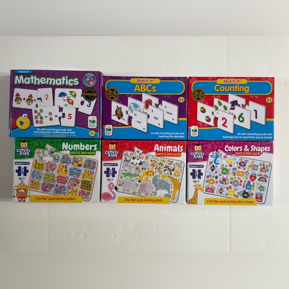 Set of 6 Learning Puzzles